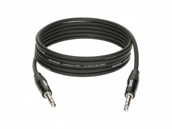 Greyhound Instr. Cable sw 9,0m Klinke - Klinke symmetrisch Metal Klinkenstecker von Klotz